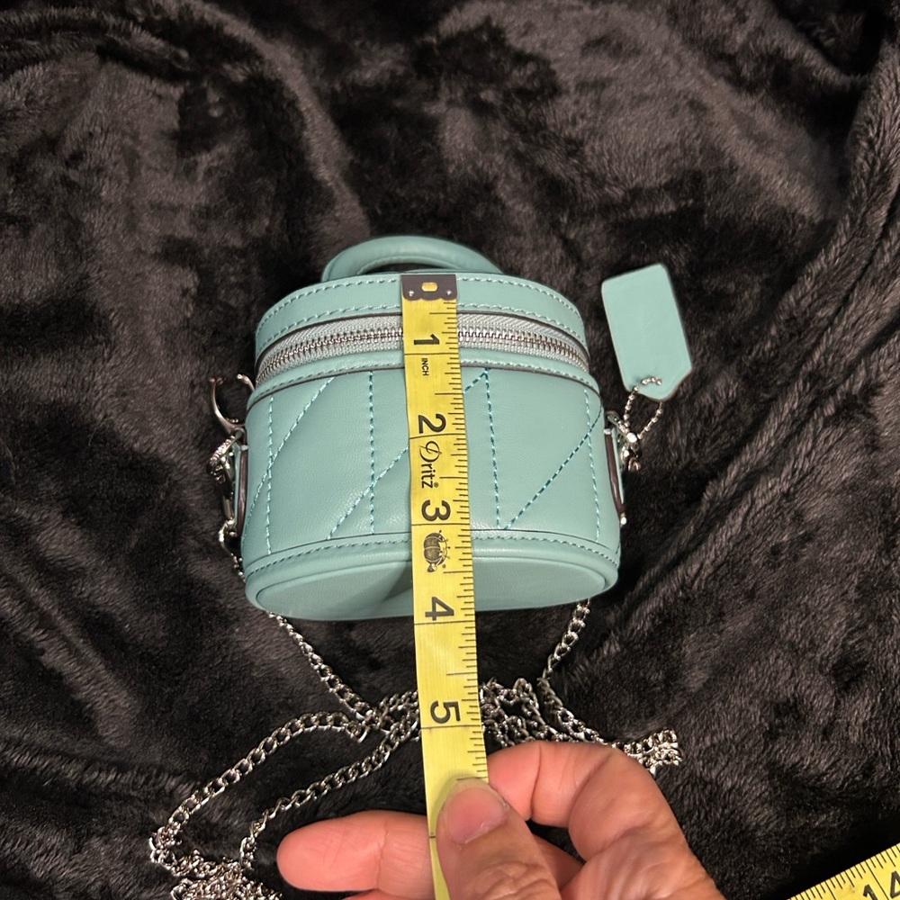 Coach Mini Bag in Teal with Silver Accents - Picture 11 of 11
